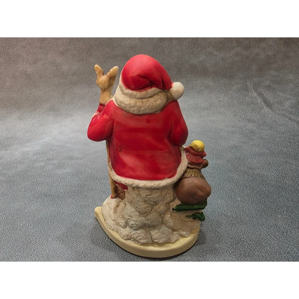 RSVP 1991 Sweden Santa Figurine Reindeer‎ Sled Christmas Collectible 8905